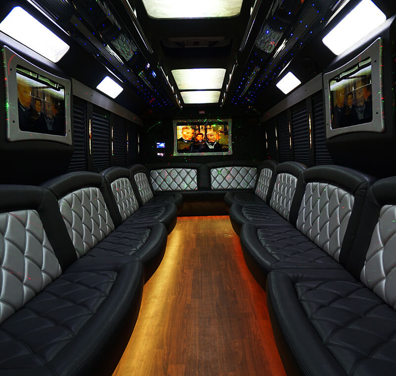 luxury party bus interior